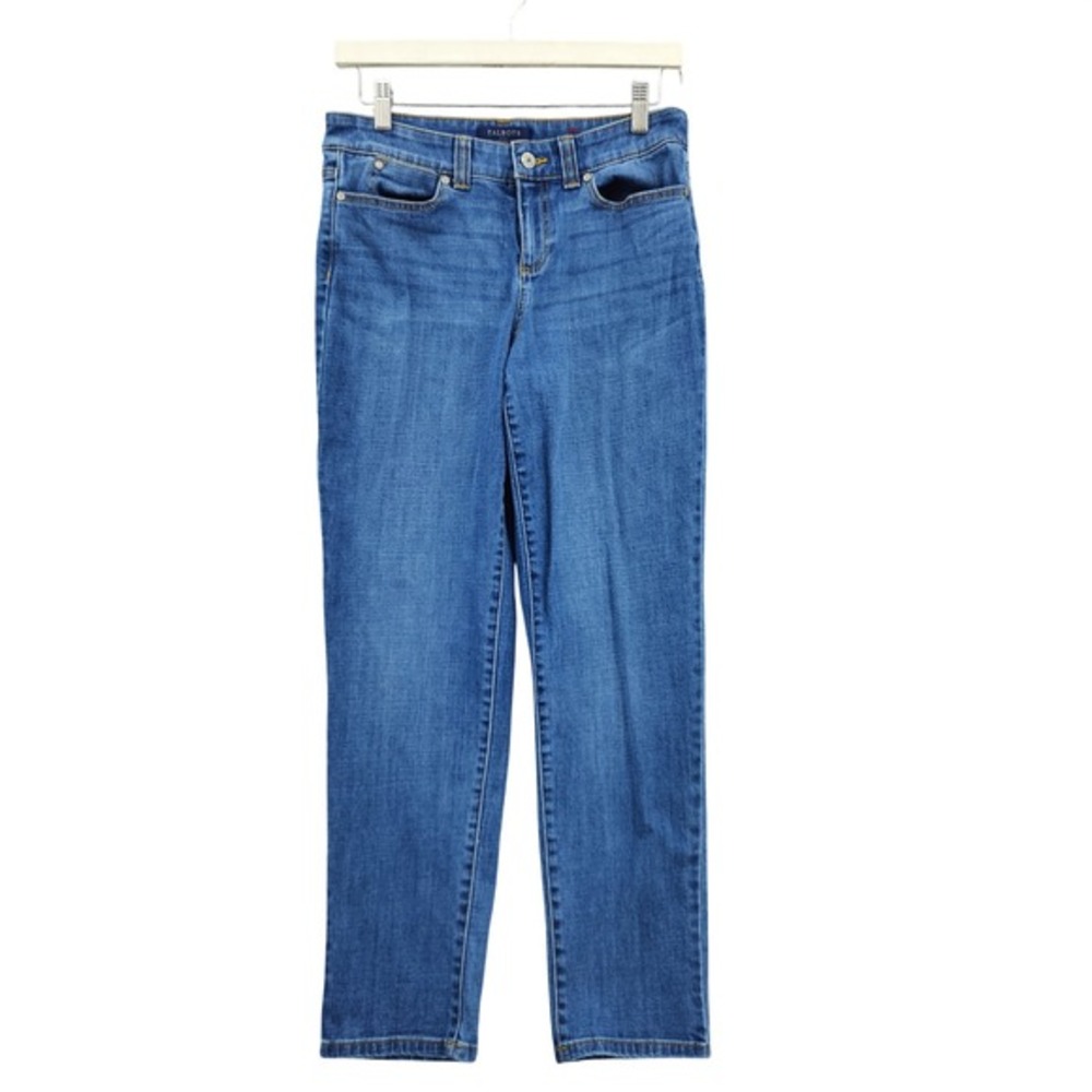 Talbots Womens Boyfriend Preppy Simply Flattering Coastal Jeans 4 Blue Stretch